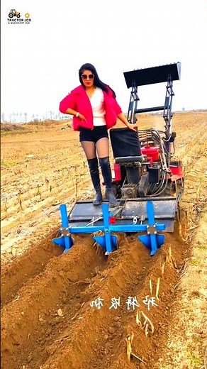 Modern Farming Machine in Action 🚜🔥 #FarmingTech #MiniTractor #AgricultureTools