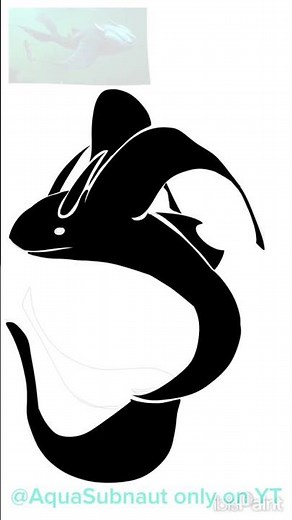 Drawing Subnautica Leviathans in this silhouette style! Part Glow Whale #art #subnautica #speedpaint