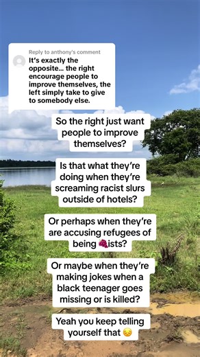 Replying to @anthony I really feel like this comment truly shows how deluded and detached from their own actions the right wing can be #racism #reform #rightwing #stupidcomment #commonsense #immigration #socialism #leftwing #farright #fyp #gb #hatred #deluded