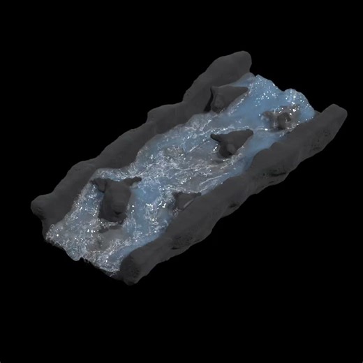 Houdini 21 | Paradigm Solver river simulation #paradigmsolver #sidefxhoudini #TheoryAccelerated