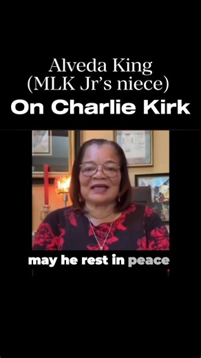 Alveda King (Martin Luther King Jr.’s niece) speaks on the assassination of Charlie Kirk. There are a lot of preachers who really needs to listen to her. What is your opinion #Charliekirk #Turningpoint #turningpointusa #mlk #m | Stars Stripes & Coffee