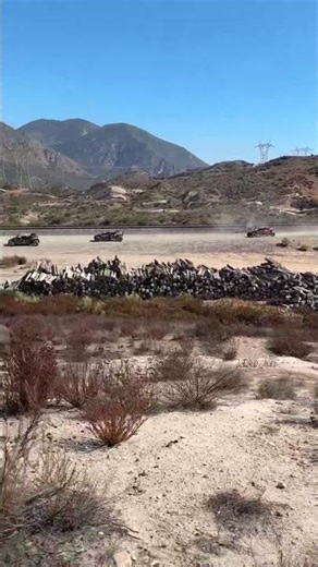 Offroading & a train at Cajon Pass