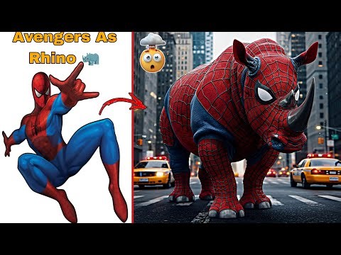 Avengers & DC Superheroes Transform Into Realistic Powerful Rhinos | Epic AI Transformation