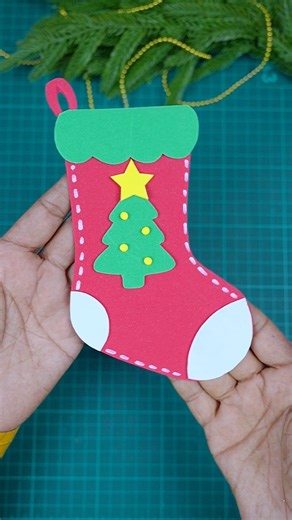 Homemade Christmas Stockings - Foam Sheet Crafts😍