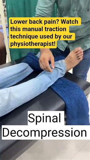 Lower back pain? Watch this manual traction technique used by our physiotherapist! #myhomephysio