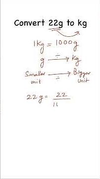 How to convert g to kg #conversion #maths
