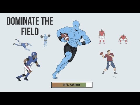 The physique of an american football athlete