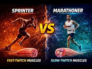Sprinter vs Marathoner Muscles Explained | Fast-Twitch vs Slow-Twitch Fibers ‪@Doubt-Free-Physics‬