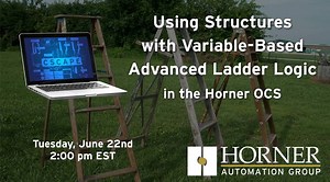 Using Structures with Variable-based Advanced Ladder Logic in the Horner OCS