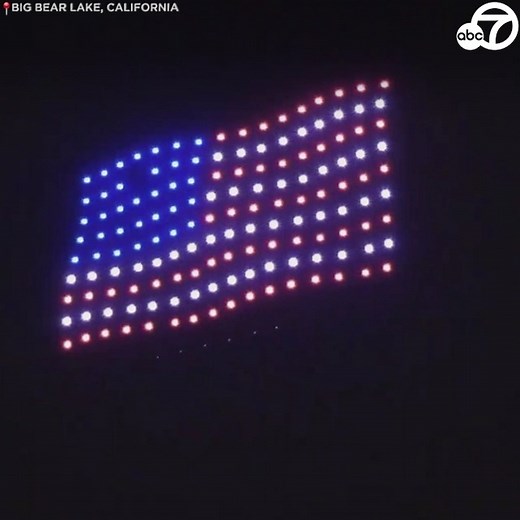 115K views · 2.6K reactions | DRONE DISPLAY OVER BIG BEAR: Spectacular video shows a drone light show that was held last night in honor of the Memorial Day weekend. The drone show reached a height of 400-feet and was visible from almost anywhere in Big Bear. https://abc7.la/2HWO3qL | ABC7 | Facebook