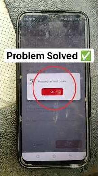 Please enter valid details 1 मिनट में ठीक करें 💯