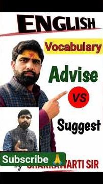 Advise vs Suggest |Difference between Advise and suggest|#shorts #vocabulary #trending #viral #ssc