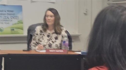 Vinton County Local Schools Board of Education Member Misty Napier offers a heartfelt goodbye as she finished her last school board meeting. (Telegram Footage By Red Thompson Jr) | The Telegram News