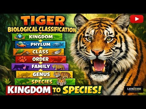 Tiger Biological Classification Explained 🐅 | Kingdom to Species (Panthera tigris)