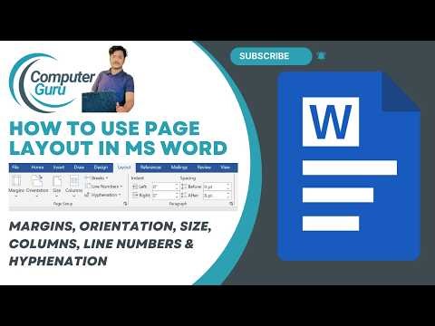 How to Use Page Layout in MS Word | Margins, Orientation, Size, Columns, Line Numbers & Hyphenation.