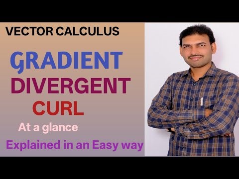 Gradient, divergent, Curl at a glance ‪@VATAMBEDUSRAVANKUMAR‬