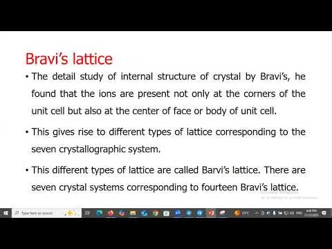 Crystal structure and Unit cells