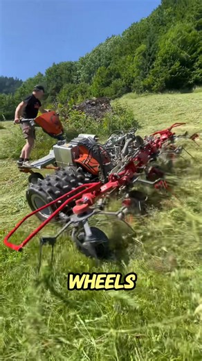 This is a two-wheel tractor built for climbing mountains. #MountainFarming #ExtremeMachinery #fblifestyle | La Ogunquit Studio
