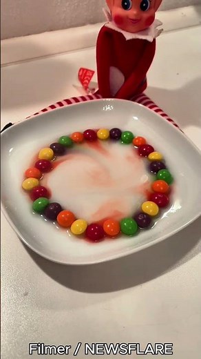 Elf on the Shelf’s Sweetest Trick: Creating a Skittles Rainbow Masterpiece