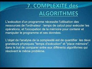 algorithme 3: complexite cours