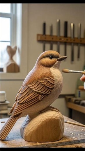 A Brird Made from the Wood
