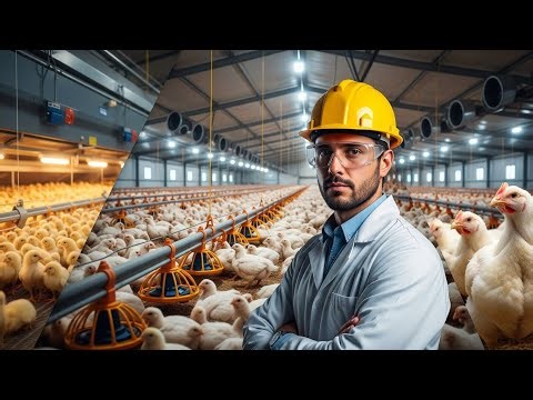 Poultry Farming Complete Process From Chick To Market Bird Modern Automated Industry System