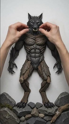Black Werewolf Transformation | Hyper Realistic AI Video #aiart #youtubeshorts
