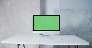 Video Shows Beautiful Green Screen Computer Stock Footage Video (100% Royalty-free) 1063457797 | Shutterstock