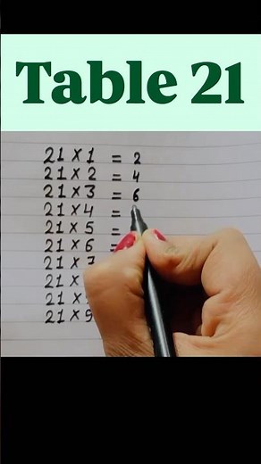 Table of 21 || 21table || #math #shorts #table #tables #youtubeshorts #mathsshorts
