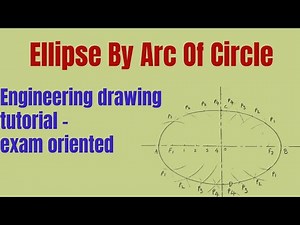 Ellipse by arc of circle method I step by step ellipse I arc of circle method I ellipse I