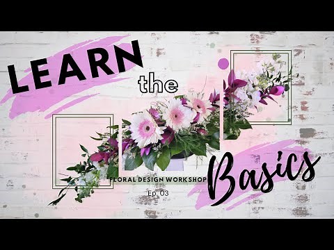 Diagonal Line Arrangement Tutorial - Asymmetric Floral Design for Beginners