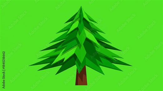 Isolated growing tree animation showing plant development lifecycle from tiny seed to full mature foliage on chroma key background