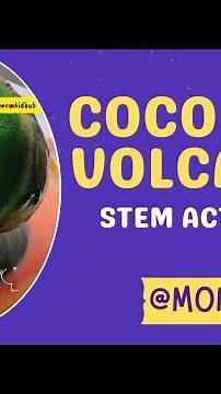 Coconut Volcano Experiment/ STEM activity for kids/ Science project for kids/ DIY volcano #stem #diy