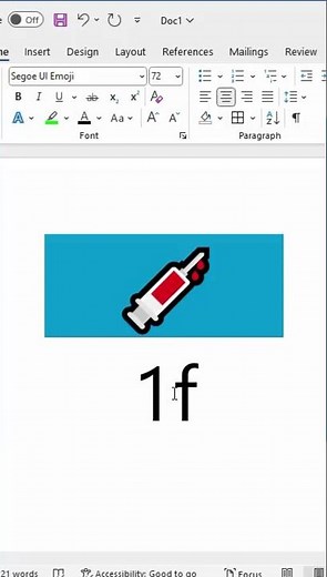 MS Word Syringe 💉 Symbol Shortcut Key | Microsoft Word Tips & Tricks #shorts #YouTubeShorts