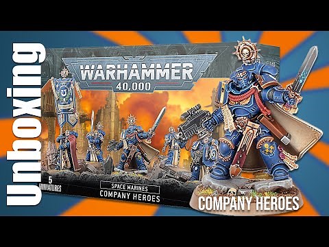 Unboxing Space Marines: Company Heroes Warhammer 40K #wargaming
