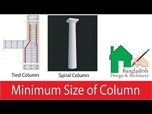 What is the minimum size of column? | BNBC & ACI