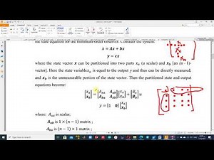 8 Lecture eight Minimum order observer