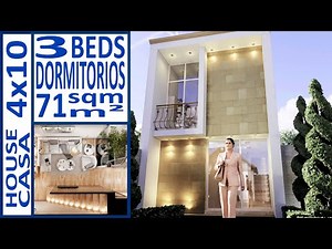 4x10 2 Storey House Design with Floor Plan. Small House Design Ideas.