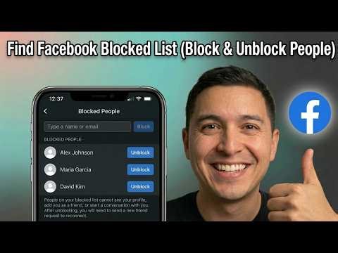 How To Find Facebook Blocked List (Block & Unblock People)