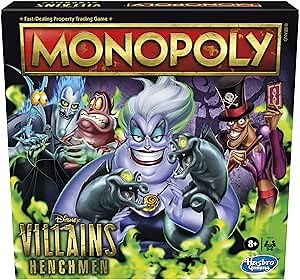 Hasbro Gaming Monopoly: Disney Villains Henchmen Edition Board Game for Kids Ages 8 and Up (Amazon Exclusive)