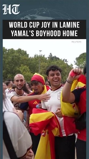 Spanish Teenage Sensation Lamine Yamal's Hometown Residents Celebrate FIFA World Cup Title | #shorts