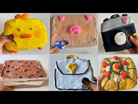 30 Minutes Plaster Clay Cracking & Slime ASMR Video