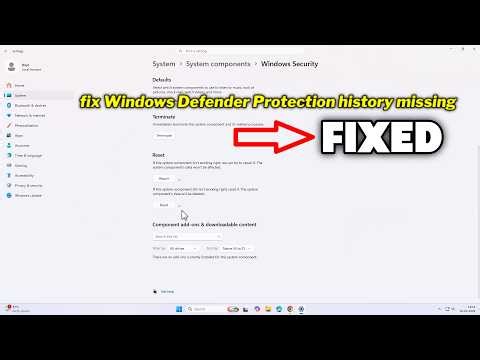 (FIXED) Windows Defender Protection history missing in Windows