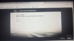 True or False: Wheel 'Tramp' is caused by Static imbalance.... | Filo