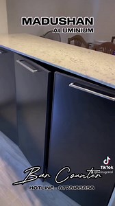 1.5K views · 32 reactions | Bar counter Designs HOTLINE - 0778185058 #viralreels #madushanaluminium #barcounter #aluminiumpantry #2023goals #woodwork #kitchendesign #trending #travel | Madushan Aluminium | Facebook