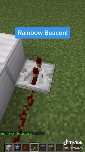 Rainbow Beacon! #minecraft #foryou #foryoupage #tutorial