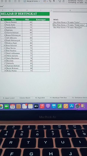 Belajar IF BERTINGKAT Check ✅ #ifbertingkat #if #rumusexcel