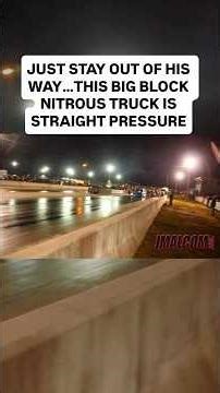 800+ shot of nitrous on this big block Chevy OBS truck had it MOVING