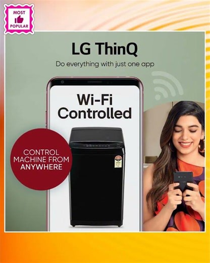 LG 8 Kg, 5 Star, Smart Inverter Technology, Wi-Fi, Turbowash, Fully Automatic Top Load Washing Ma...