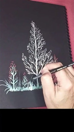 How to use metallic watercolor paint on black paper #sketchbookideas